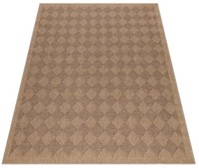 Dywan zewnętrzny Dhaka Romby beżowo-antracytowy 80 cm x 150 cm