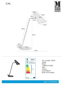 Lampa stołowa Markslöjd Cal