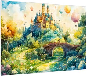 Obraz na szkle - Baśniowy zamek (70x50 cm)