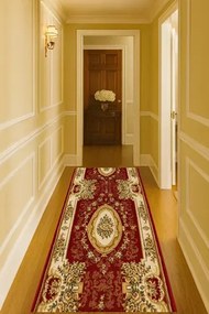 Czerwony elegancki chodnik dywanowy na metry W0-W49