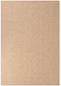 Dywan zewnętrzny dwustronny Duet Ornament beżowo-kremowy 200 cm x 290 cm