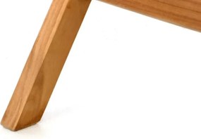 DIVERO okrągły stolik wykonany z drewna tekowego, Ø 80 cm