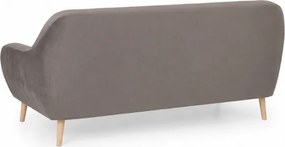 Szara 3-osobowa sofa CORANTI VELVET