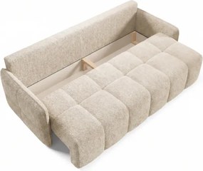 Sofa PURE Rozkładana Dwuosobowa Beżowa Boucle Japandi