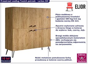 Wysoka komoda z nóżkami typu hairpin legs - Zorina 5X