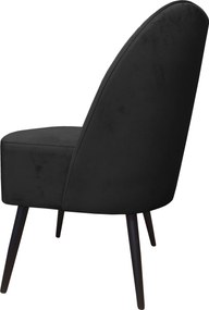 Fotel DUBAJ tkanina Welur noga metalowa : Kolor nogi - Czarna stożek, Kolor tkaniny - VELVET - MG19