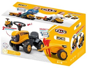 Falk traktorek jcb pomarańćzowy z przyczepką od 1 roku