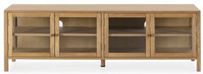 Szafka pod TV w dekorze dębu w naturalnym kolorze 160x50x40 cm Ceci – MOME