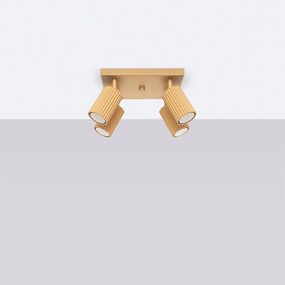 Lampa sufitowa minimalistyczny Gloow, aluminium - 4 źródło światła 4000K - L.25 x H.16.5 cm - złoty