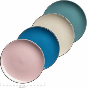 Mäser Zestaw naczyń stołowych 16 szt. MAILA – mieszanka kolorów naftowych