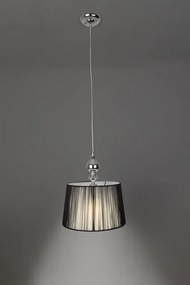 Czarna lampa wisząca z nitkowym abażurem - 24X połysk V160 F3-H10