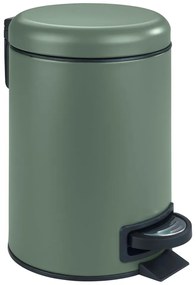 Zielony kosz łazienkowy Wenko Leman, 3 l