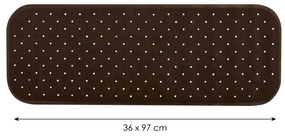 Spirella Antypoślizgowa mata do wanny CLASS Premium, brązowa, 36 x 97 cm