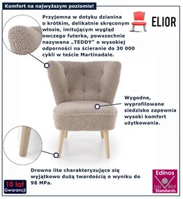 Fotel wypoczynkowy cappucino  S2-D52