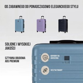 Zestaw walizek podróżnych NEW YORK, 3-elementowy, ABS, jasnoniebieski Deuba