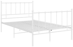 Białe metalowe łózko w stylu loftowym 120x200 cm - Laxi