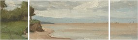 Obraz - Jean-Baptiste-Camille Corot, Beach Near Etretat, reprodukcje (170x50 cm)