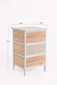 Szeroka komoda Solany z 3 szufladami