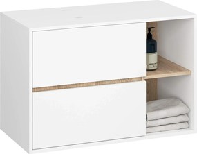 Szafka pod umywalkę nablatową biała + dąb sonoma D6-L31