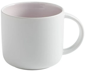 Biały kubek porcelanowy z różowym wnętrzem Maxwell &amp; Williams Tint, 440 ml
