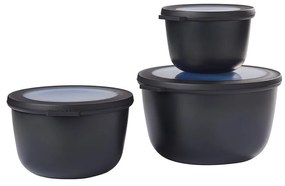 Pojemniki na żywność 3 szt. Nordic black – Mepal