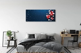 Fotoobraz na płótnie Prezenty, Bombki i Śnieg