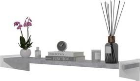 Nowoczesna półka ścienna biały + beton L9-G01
