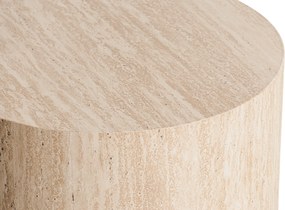Stolik kawowy okrągły Novula 45 cm - trawertyn