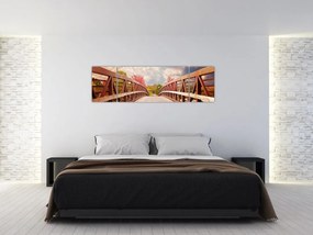 Obraz - drewniany most (170x50 cm)