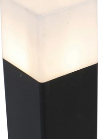 Lampa ogrodowa z kołkiem czarny opalowy klosz 70 cm kołek do ziemi i wtyk kablowy - Denmark