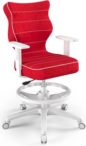Krzesło obrotowe z podnóżkiem i podłokietnikami Duo White rozmiar 6 (159-188 cm)