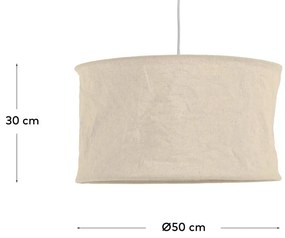Beżowy tekstylny abażur ø 50 cm Mariela – Kave Home