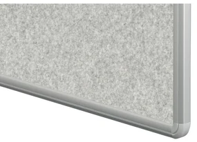 Tablica tekstylna ekoTAB w aluminiowej ramie, 1500 x 1200 mm, szara