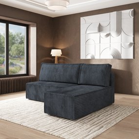 Masseno Narożnik BRISO z funkcją spania i pojemnikiem na pościel Narozniki L, Rozkładana sofa - Szary, TILIA 85