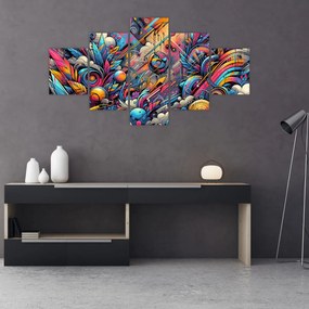 Obraz - Kolorowe graffiti (125x70 cm)