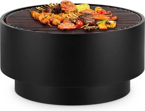 Blumfeldt Pompeji 60cm Niskie Palenisko z grillem Czarny