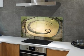 Szkło do Kuchni na Ścianę Światła w Tajemniczym Lesie