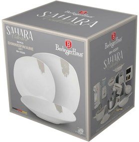 BerlingerHaus 18-częściowy zestaw talerzy Sahara,biało-kremowy