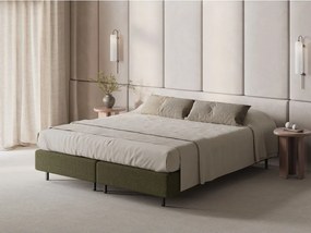 Zielone tapicerowane łóżko jednoosobowe bez zagłówka 90x200 cm Whale – Micadoni