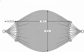 Hamak ZENVIO COMFORT 200x80 cm, biały + torba gratis