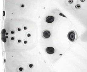 JACUZZI OGRODOWE PREMIUM WANNA  SPA 5-OSOBOWA WHITE OBUDOWA BROWN 195x195 CM