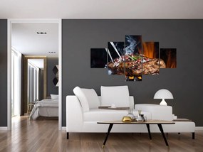 Obraz stek z grilla (125x70 cm)
