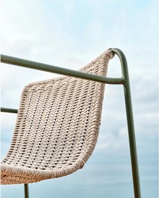 Szarozielone metalowe krzesło ogrodowe Maurina – Kave Home