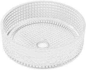 Mexen Lira szklana umywalka nablatowa 37 x 37 cm, transparent - 24053700