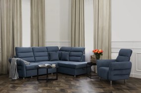 Fotel do salonu z regulowanym zagłówkiem Grandera