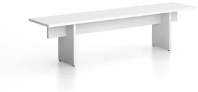 Ławka SOLID, 1800 x 400 x 443 mm, biała