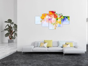 Obraz - Kwiaty, malarstwo (125x70 cm)