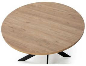 Okrągły stół z blatem w dekorze dębu 120x120 cm Ther – Marckeric