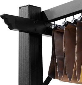 Outsunny Pergola Aluminiowa do Ogrodu 3x4m z Nawiewem na Zewnątrz -chronia od Słońca, z Aluminium | Aosom | PL