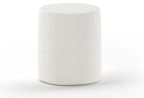 Biały puf dziecięcy z materiału bouclé MOON – Vipack